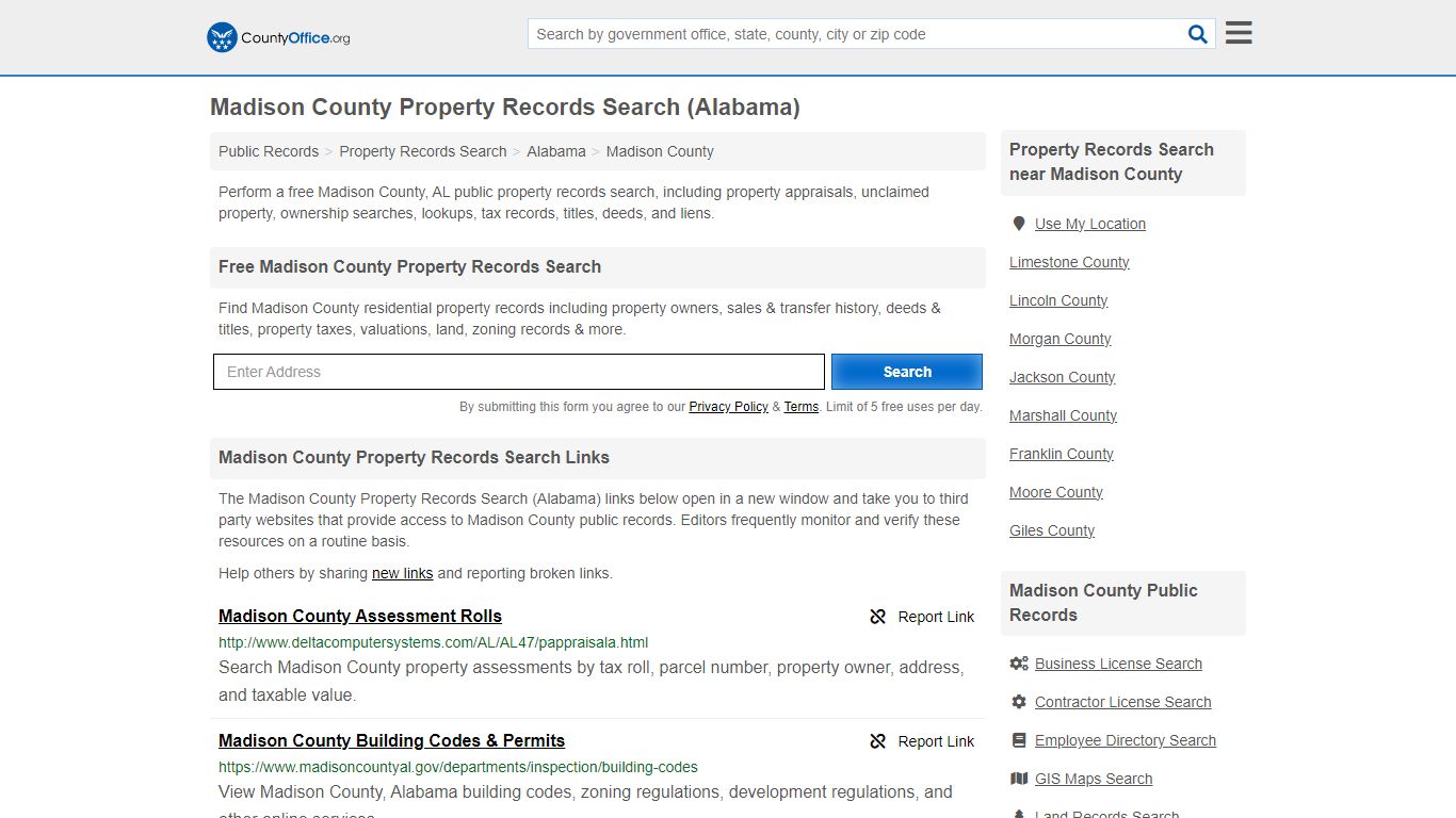 Madison County Property Records Search (Alabama) - County Office