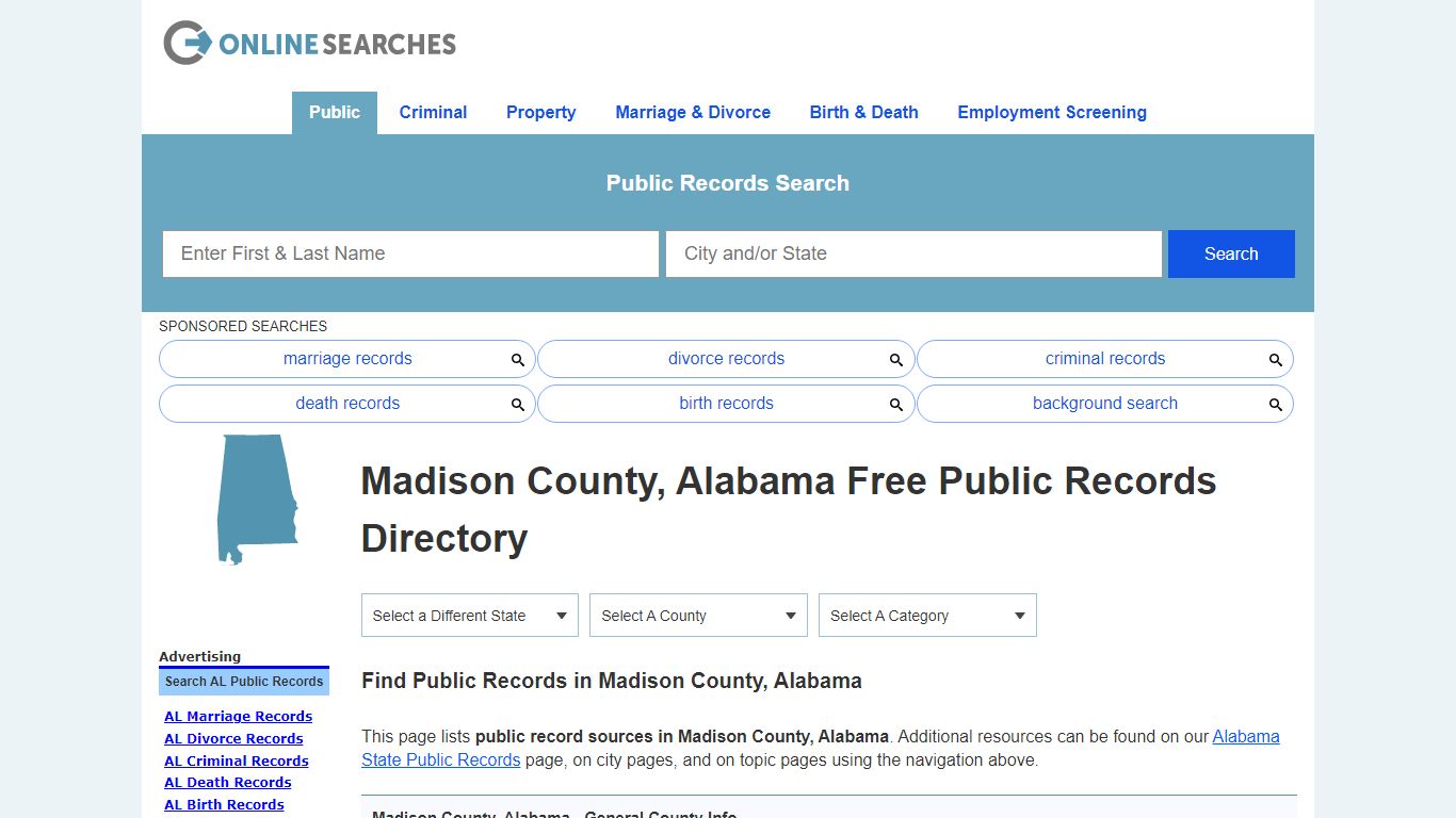 Madison County, Alabama Public Records Directory